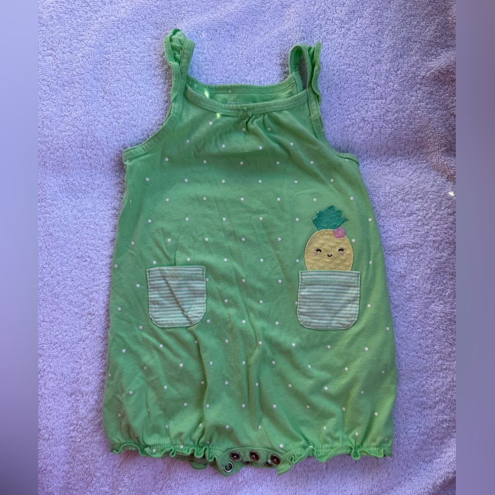 Carter's Green Polka Dot Bodysuit
